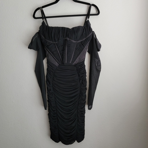 House of CB Freyja Black Gathered Corset Dress size S (Plus Cup) NWT - Picture 5 of 10